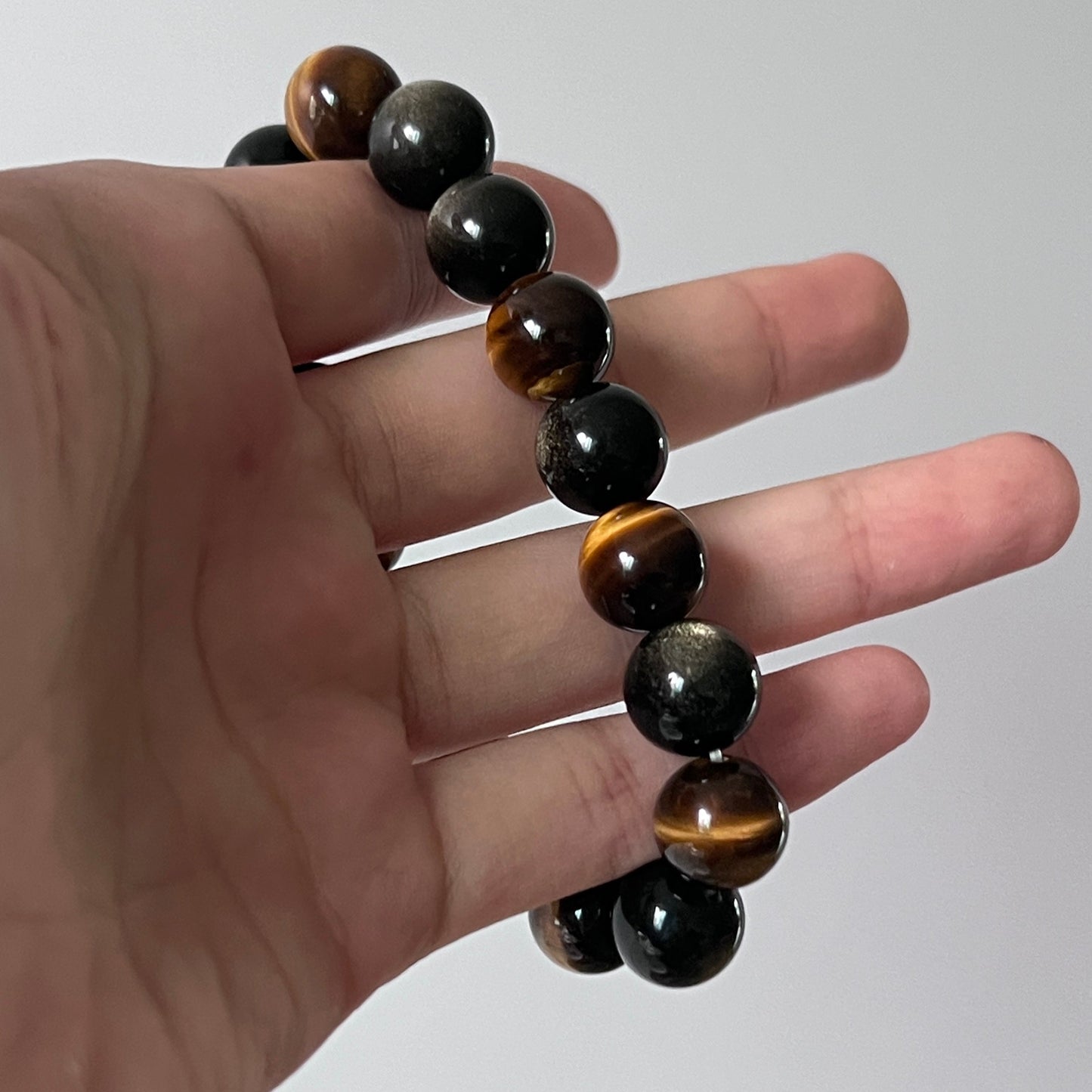 Silver Obsidian with Tiger's Eye