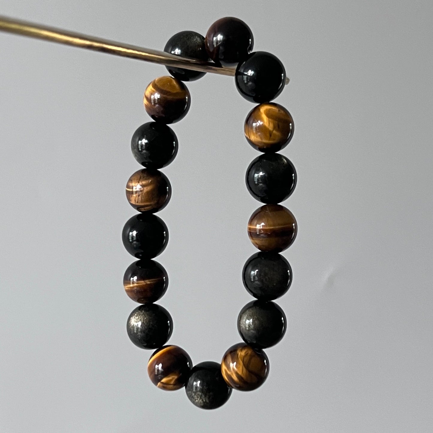 Silver Obsidian with Tiger's Eye